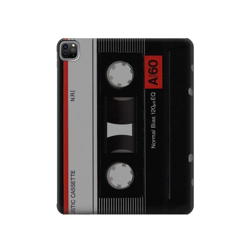 S3516 Ruban cassette millésimé Etui Coque Housse pour iPad Pro 12.9 (2022,2021,2020,2018, 3rd, 4th, 5th, 6th)