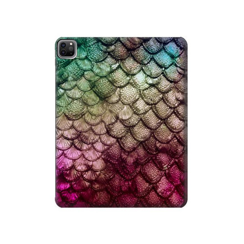 S3539 Sirène écailles de poisson Etui Coque Housse pour iPad Pro 12.9 (2022, 2021, 2020, 2018), iPad Air 13 (2025, 2024)