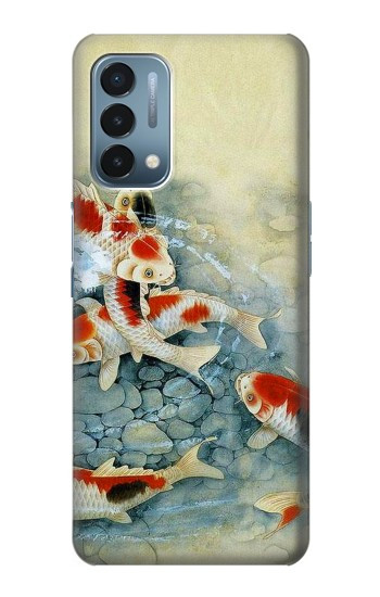 S1654 Carpe Koï poisson Peinture Art Etui Coque Housse pour OnePlus Nord N200 5G