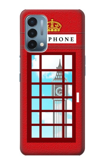 S2059 Angleterre britannique Cabine téléphonique Minimaliste Etui Coque Housse pour OnePlus Nord N200 5G