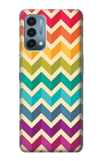 S2362 Arc en ciel coloré Shavron Zig zag Etui Coque Housse pour OnePlus Nord N200 5G