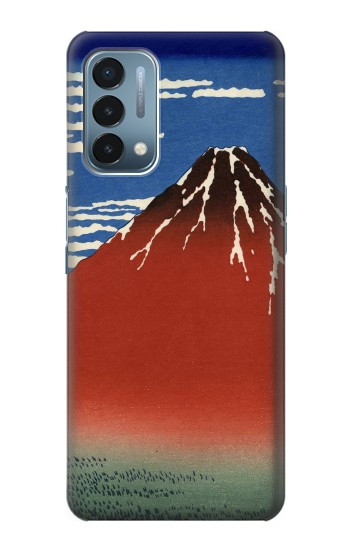 S2390 Katsushika Hokusai Fuji Rouge Etui Coque Housse pour OnePlus Nord N200 5G