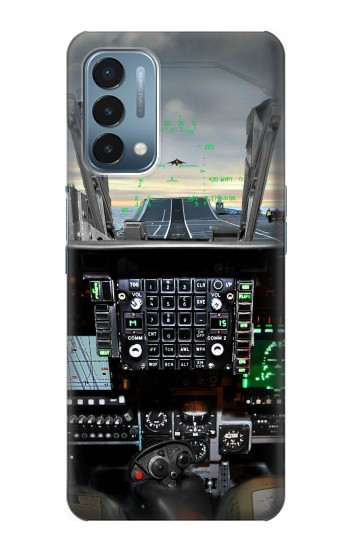 S2435 Avion de chasse Cockpit d'avion Etui Coque Housse pour OnePlus Nord N200 5G