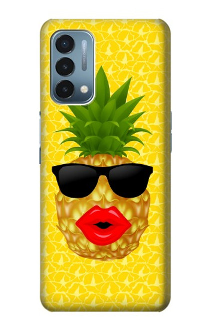 S2443 Baiser drôle d'ananas Lunettes de soleil Etui Coque Housse pour OnePlus Nord N200 5G