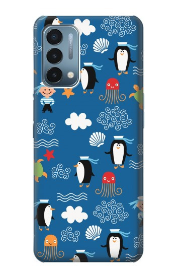 S2572 Motif Marin Penguin Etui Coque Housse pour OnePlus Nord N200 5G