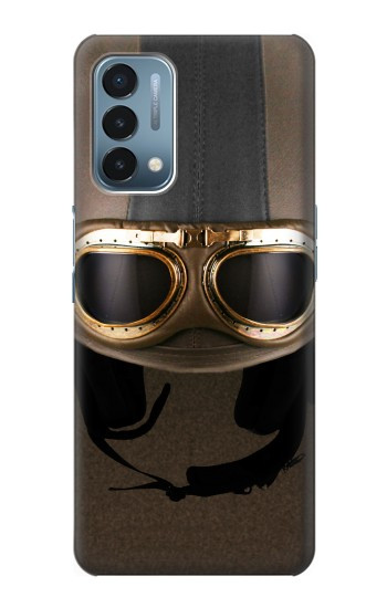 S2645 Lunettes millésimé Casque de moto marron Etui Coque Housse pour OnePlus Nord N200 5G