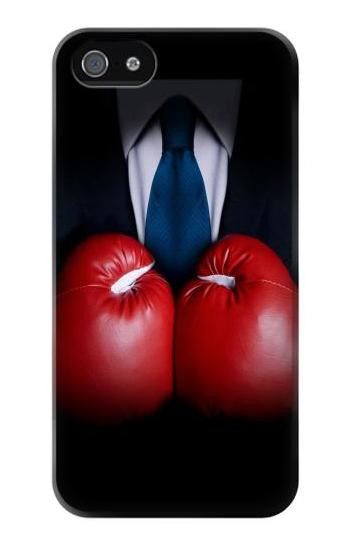 S2261 Businessman Black Suit With Boxing Gloves Etui Coque Housse pour iPhone 5 5S SE