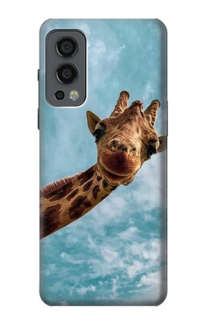 S3680 Girafe de sourire mignon Etui Coque Housse pour OnePlus Nord 2 5G