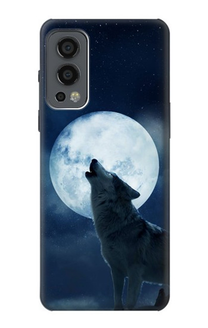 S3693 Pleine lune du loup blanc sinistre Etui Coque Housse pour OnePlus Nord 2 5G