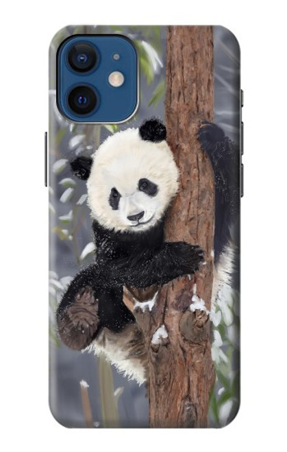 S3793 Peinture de neige mignon bébé panda Etui Coque Housse pour iPhone 12 mini