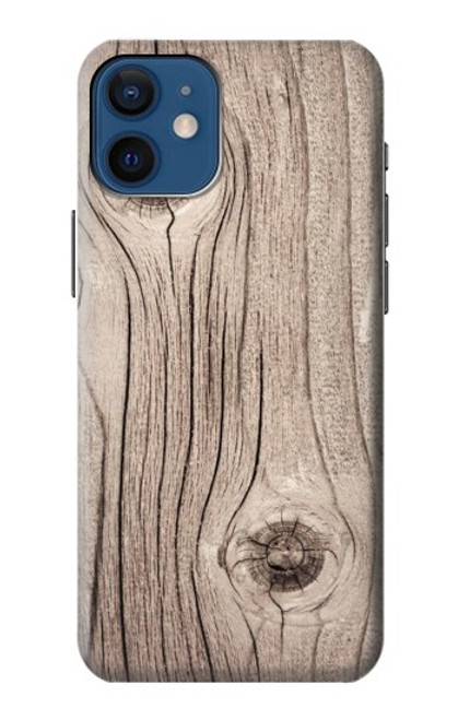 S3822 Graphique de la texture du bois imprimé Etui Coque Housse pour iPhone 12 mini