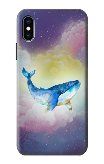 S3802 Rêve Baleine Pastel Fantaisie Etui Coque Housse pour iPhone X, iPhone XS