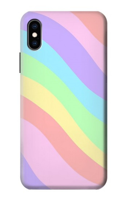 S3810 Vague d'été licorne pastel Etui Coque Housse pour iPhone X, iPhone XS
