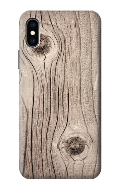 S3822 Graphique de la texture du bois imprimé Etui Coque Housse pour iPhone X, iPhone XS