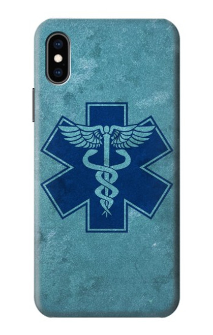 S3824 Symbole Médical Caducée Etui Coque Housse pour iPhone X, iPhone XS