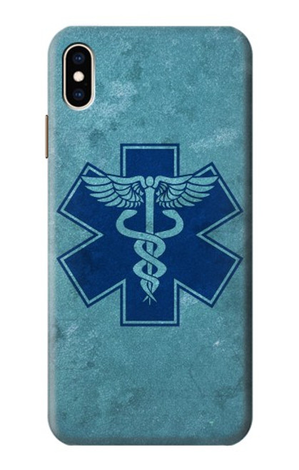 S3824 Symbole Médical Caducée Etui Coque Housse pour iPhone XS Max