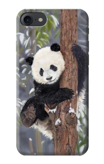 S3793 Peinture de neige mignon bébé panda Etui Coque Housse pour iPhone 7, iPhone 8, iPhone SE (2020) (2022)