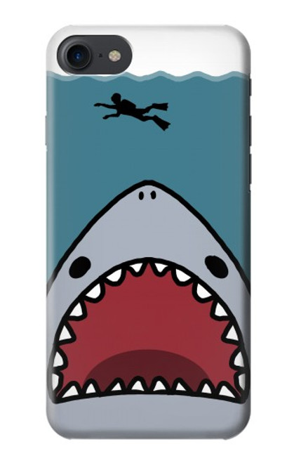 S3825 Plongée en mer de requin de dessin animé Etui Coque Housse pour iPhone 7, iPhone 8, iPhone SE (2020) (2022)