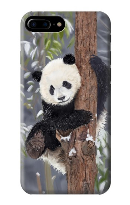 S3793 Peinture de neige mignon bébé panda Etui Coque Housse pour iPhone 7 Plus, iPhone 8 Plus