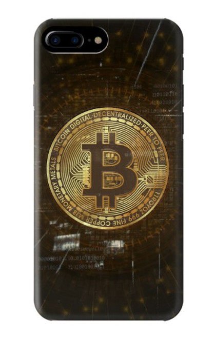 S3798 Crypto-monnaie Bitcoin Etui Coque Housse pour iPhone 7 Plus, iPhone 8 Plus