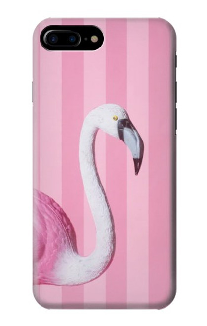 S3805 Flamant Rose Pastel Etui Coque Housse pour iPhone 7 Plus, iPhone 8 Plus