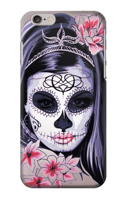 S3821 Sugar Skull Steampunk Fille Gothique Etui Coque Housse pour iPhone 6 Plus, iPhone 6s Plus