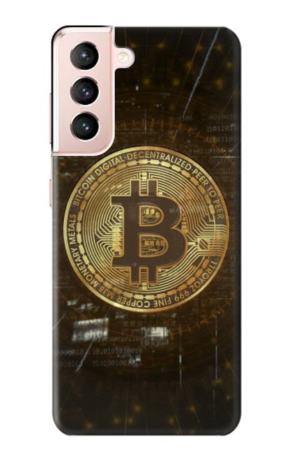 S3798 Crypto-monnaie Bitcoin Etui Coque Housse pour Samsung Galaxy S21 5G