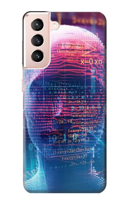 S3800 Visage humain numérique Etui Coque Housse pour Samsung Galaxy S21 5G