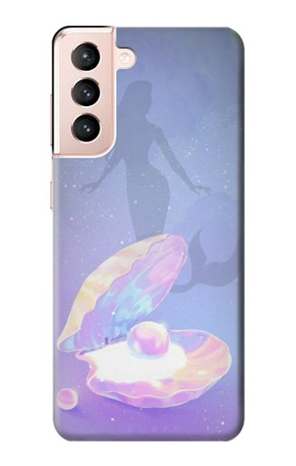 S3823 Beauté Perle Sirène Etui Coque Housse pour Samsung Galaxy S21 5G