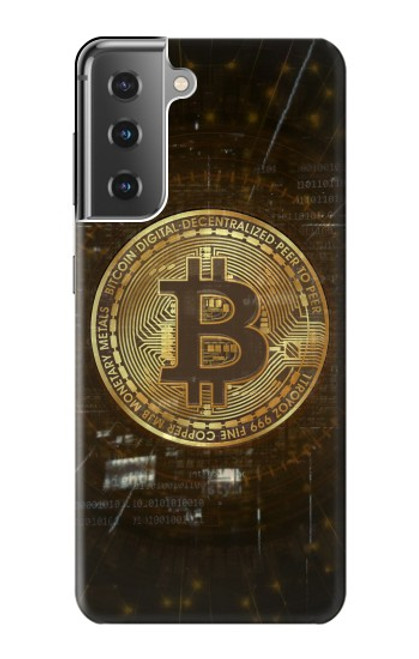 S3798 Crypto-monnaie Bitcoin Etui Coque Housse pour Samsung Galaxy S21 Plus 5G, Galaxy S21+ 5G