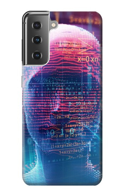 S3800 Visage humain numérique Etui Coque Housse pour Samsung Galaxy S21 Plus 5G, Galaxy S21+ 5G