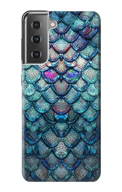 S3809 Écaille de poisson sirène Etui Coque Housse pour Samsung Galaxy S21 Plus 5G, Galaxy S21+ 5G