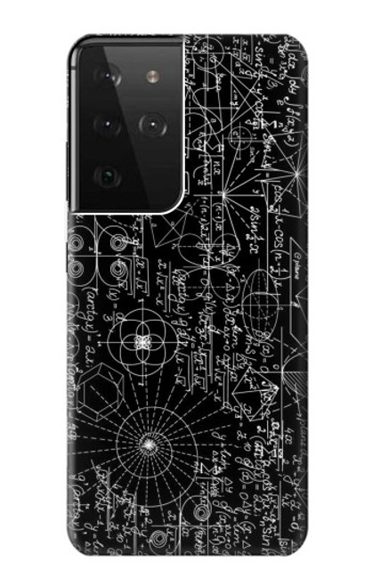 S3808 Tableau noir de mathématiques Etui Coque Housse pour Samsung Galaxy S21 Ultra 5G