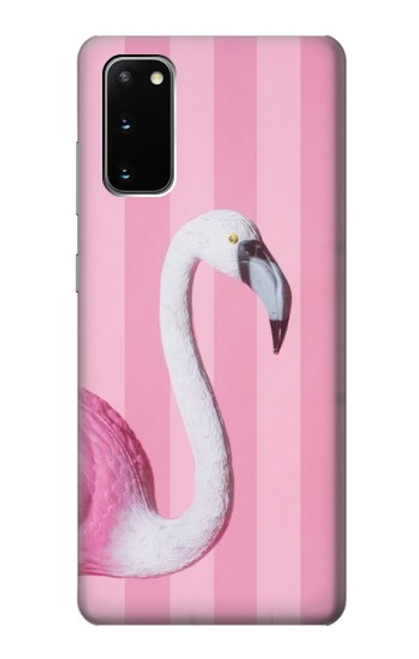S3805 Flamant Rose Pastel Etui Coque Housse pour Samsung Galaxy S20