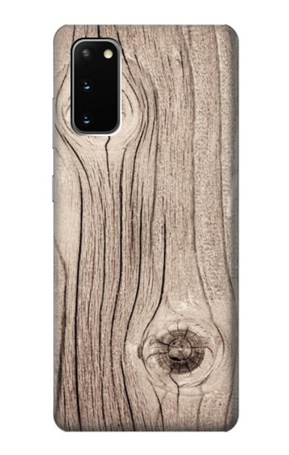S3822 Graphique de la texture du bois imprimé Etui Coque Housse pour Samsung Galaxy S20