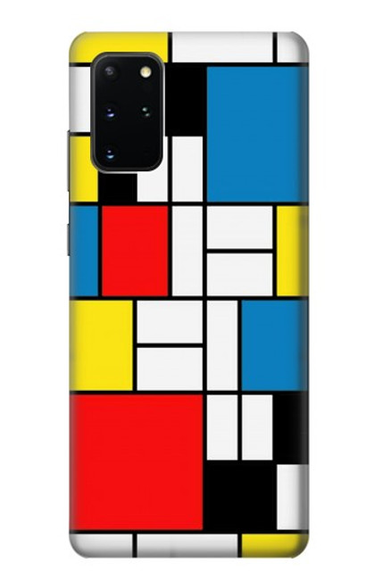 S3814 Composition de dessin au trait Piet Mondrian Etui Coque Housse pour Samsung Galaxy S20 Plus, Galaxy S20+