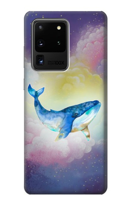 S3802 Rêve Baleine Pastel Fantaisie Etui Coque Housse pour Samsung Galaxy S20 Ultra