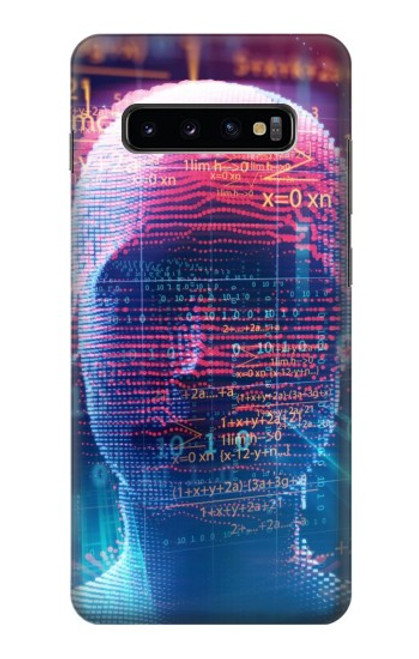 S3800 Visage humain numérique Etui Coque Housse pour Samsung Galaxy S10 Plus