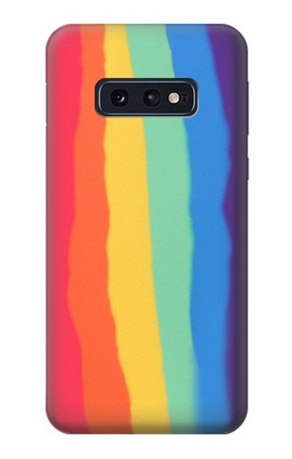 S3799 Arc-en-ciel aquarelle vertical mignon Etui Coque Housse pour Samsung Galaxy S10e