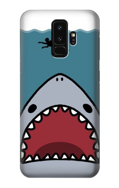 S3825 Plongée en mer de requin de dessin animé Etui Coque Housse pour Samsung Galaxy S9 Plus
