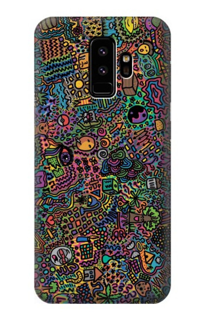 S3815 Art psychédélique Etui Coque Housse pour Samsung Galaxy S9