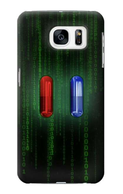 S3816 Comprimé Rouge Comprimé Bleu Capsule Etui Coque Housse pour Samsung Galaxy S7