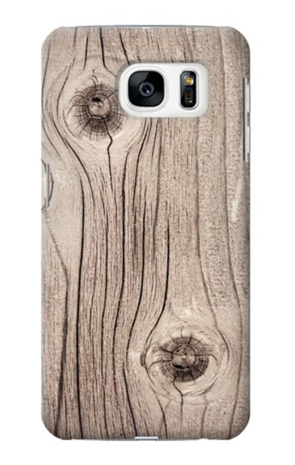 S3822 Graphique de la texture du bois imprimé Etui Coque Housse pour Samsung Galaxy S7