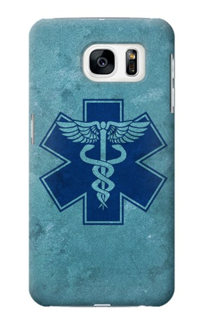 S3824 Symbole Médical Caducée Etui Coque Housse pour Samsung Galaxy S7