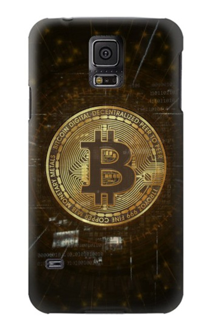 S3798 Crypto-monnaie Bitcoin Etui Coque Housse pour Samsung Galaxy S5