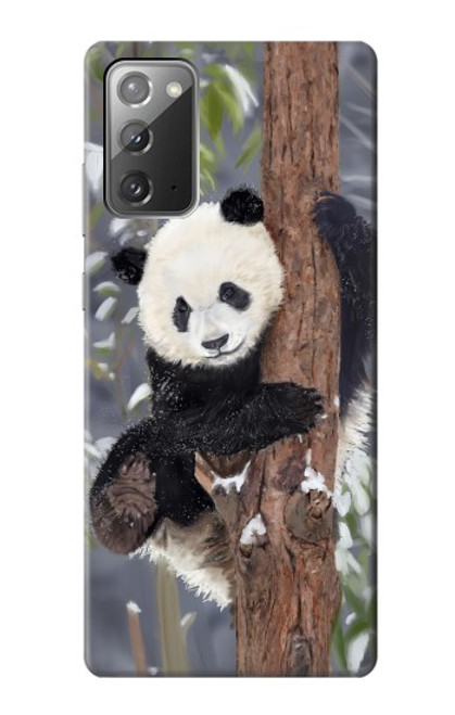 S3793 Peinture de neige mignon bébé panda Etui Coque Housse pour Samsung Galaxy Note 20