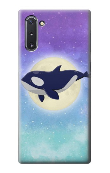 S3807 Killer Whale Orca Lune Pastel Fantaisie Etui Coque Housse pour Samsung Galaxy Note 10