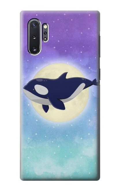 S3807 Killer Whale Orca Lune Pastel Fantaisie Etui Coque Housse pour Samsung Galaxy Note 10 Plus