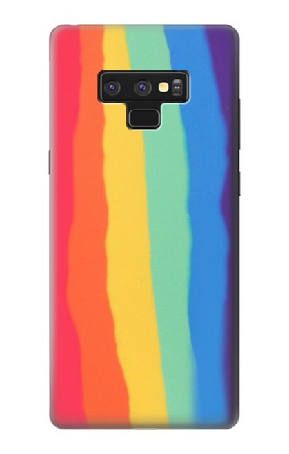 S3799 Arc-en-ciel aquarelle vertical mignon Etui Coque Housse pour Note 9 Samsung Galaxy Note9