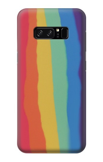 S3799 Arc-en-ciel aquarelle vertical mignon Etui Coque Housse pour Note 8 Samsung Galaxy Note8